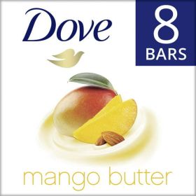 Dove Beauty Bar Mango Butter More Moisturizing Than Bar Soap, 3.75 oz, 8 Bars