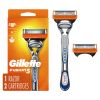 Gillette Fusion5 Men's Razor Handle and 2 Blade Refills